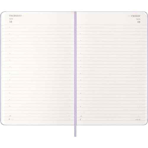 Moleskine Classic 12 Month 2026 Daily Planner, Hard Cover, Large (5" x 8.25"), Pastel Lilac, 400 pages