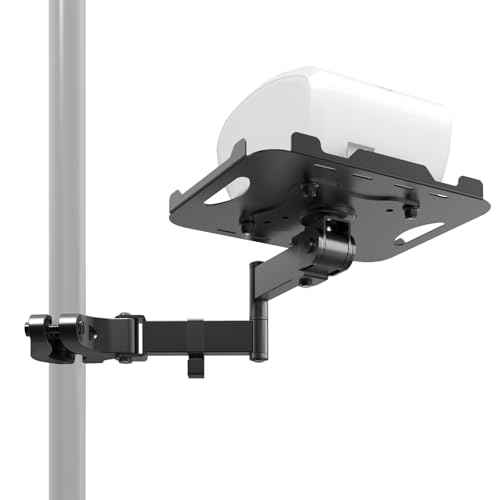 PUTORSEN Adjustable Pole Mount Printer Stand£¬Printer Pole Mount with 7.2x9.2 Inch Storage Tray for Thermal Printers, Full Motion Arm Holds 11 lbs, Fits 1.1-2.36 Inch Tube Diameters