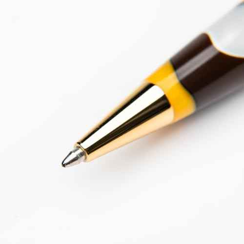 Conklin All American Ballpoint Pen in Yellowstone ? Unique Yellow, Brown & White Design ? Ideal Gift for Professionals & Pen Enthusiasts