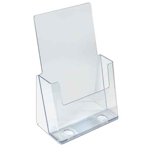Azar Displays 252015 Clear Acrylic 6¡± x 9¡± Countertop Bifold Brochure Holder, (10-Pack)