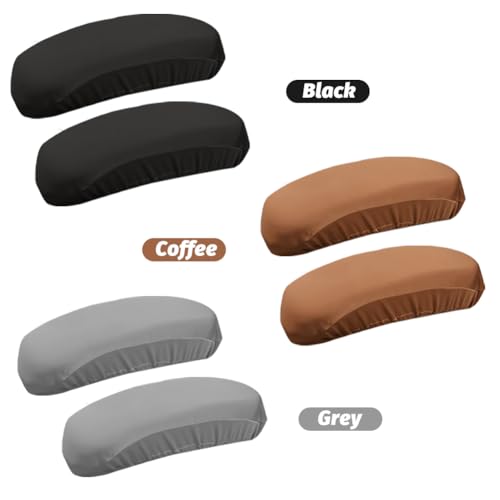 Kakalote Black Armrest Covers for Office Chairs 1 Pair - Elastic Slipcovers