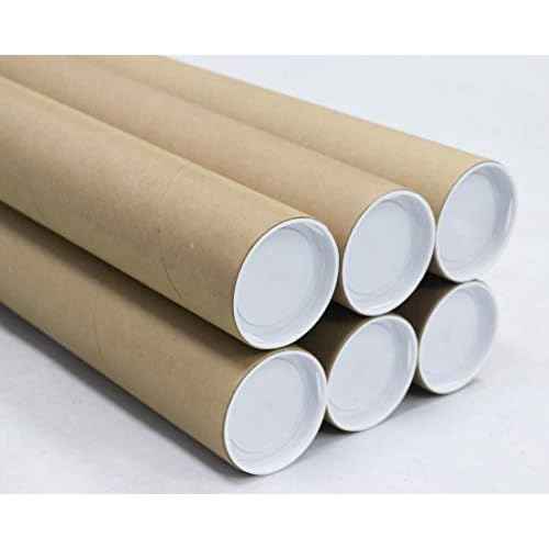 MagicWater Supply Mailing Tube - 3 in x 18 in - Kraft - 6 Pack - for Shipping and Storage of Posters, Arts, Crafts, and Documents