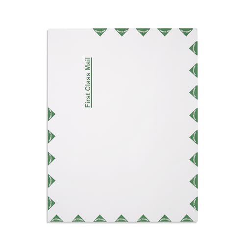 Large Blue Summit Supplies 10 x 13 Inch First Class Self-Seal Envelopes - White