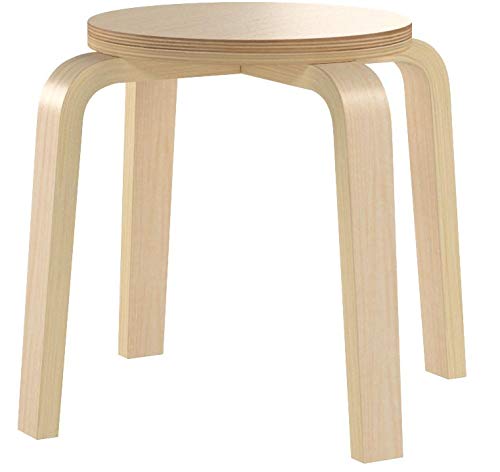ECR4Kids Bentwood Stackable Stools 12in Seat Height - Natural, 6-Piece
