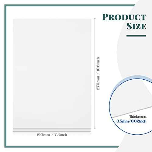 Teling 7.5 x 10.5 Inch Comic Book Boards Fabric Backing Board and U Shape Plastic Alligator Clips Poster Board for Folding Cloth and Storing Fabric Storage(50set)