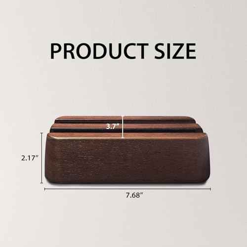 Vertical Laptop Stand, Dual Slot Wood Laptop Holder for Desk, 0.7" Width Fits All MacBook/Surface pro