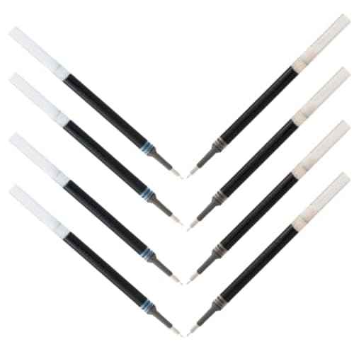 Pentel Energel 0.7 Refills - Needle Tip, Medium Point, 8 Pack of 4 Black and 4 Blue
