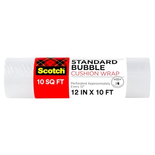 Scotch Cushion Wrap Roll 12 in x 10 ft Bubble Packaging Protection