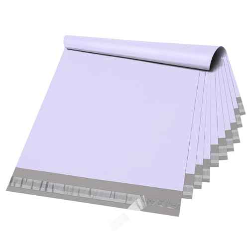 Metronic Large Poly Mailers 14.5x19 50PC, Waterproof Shipping Bags for Clothing, Tear-resistant Mailers Poly Bags for Small Business Suppliers, Strong Ahensive Self Seal Mailing Bags in Lilac Purple