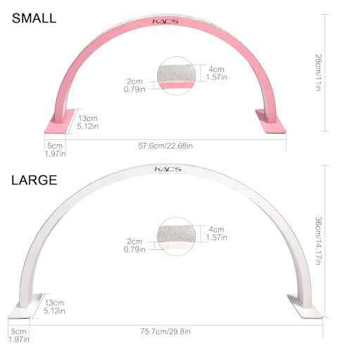 KADS Half Moon Nail Lamp for Desk, 22.6In Stepless Adjustment Lash Lamp, 3000K-6000K, Tattoo Lighting Lamp, Nail Desk Lamp (White)