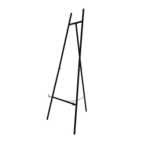 Iron Adjustable Arts & Crafts Easels,Metal Easel Stand with Chain Support for Mirror,58 Inch Floor Easels for Display Wedding Sign(Black)