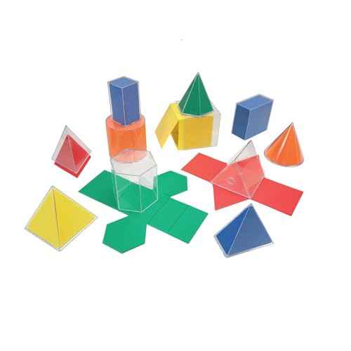 EAI Education GeoModel¢ç Folding Geometric Shapes: 11 Solids and 11 Nets