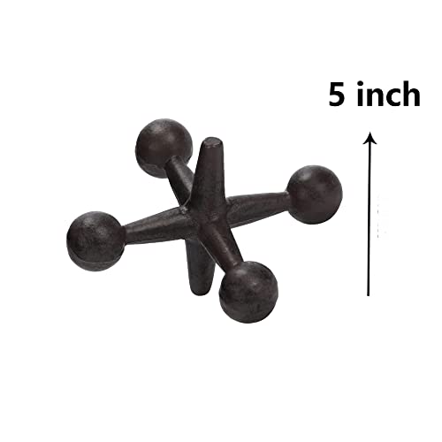 7" H Jack Decor Cast Iron Decorative Jacks for Home, Iron Bookends, 5.4 lbs Door Stop, Paperweight£¨1 PC£©