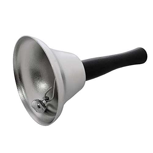 Silver Steel Hand Bell for Weddings Events & Emergency Use - 4 Inch