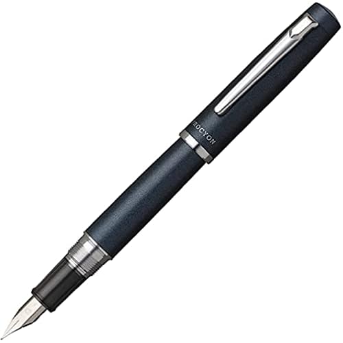 Platinum Fountain Pen PROCYON Deep Sea Fine Point PNS-5000#50-F With Kanji LOVE Sticker, Blue, 5.5x0.56 in