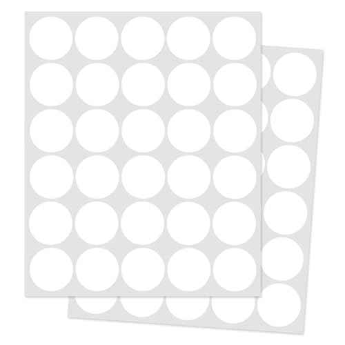 1" Round Colored Dot Stickers Labels,660 Pack,White