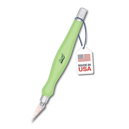 Excel Blades #11 Craft Knife Blades with Rubber Grip - Green Handle