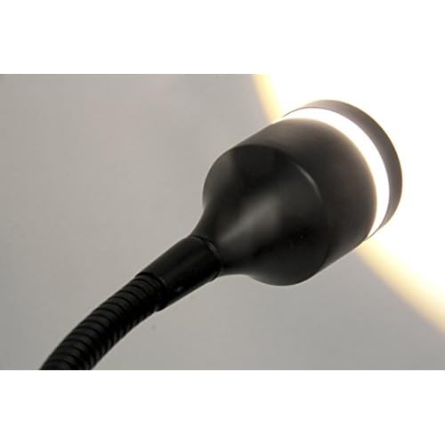 Adesso 3219-01 Prospect 45"-56" LED Floor Lamp, Black, Smart Outlet Compatible
