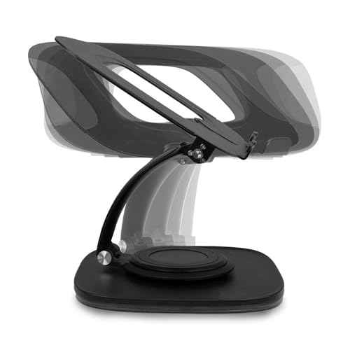 Aluratek Laptop Stand with 360¡Æ Rotating Base, Ergonomic Adjustable Stand, Compatible with Most MacBook and Win Laptops - AULS03F