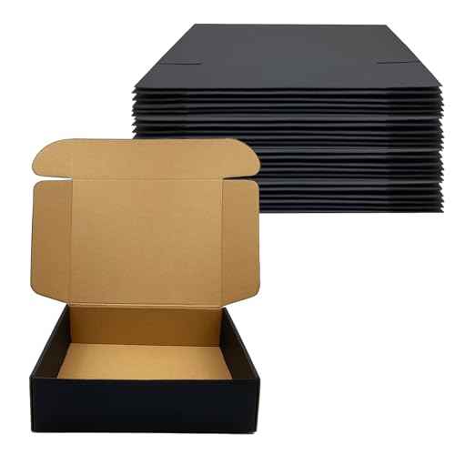24 Pack 11x9x3 inch Black Shipping Boxes £¬Cardboard Packaging Boxes for Mailing Shipping Corrugated Cardboard Boxes for Packaging Small Business Craft Flat Shipping Boxes Empty Gifts Giving Products