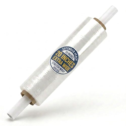 BOX USA Stretch Wrap Extra Wide Film Roll - 20 in & 1000 ft long