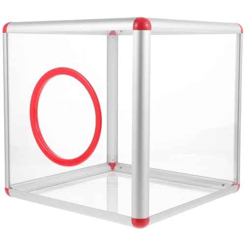 GANAZONO Raffle Supplies Ball Container Ticket Raffle Box Box Aluminum Alloy Props Acrylic Drum Ticket Community Mail Suggestion Mail