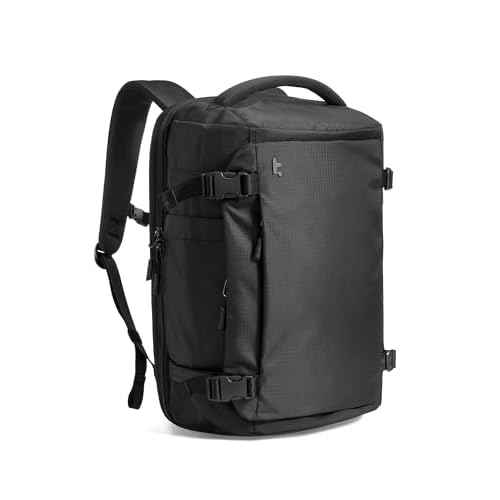 tomtoc Travel Backpack 28L, TSA Friendly Flight Approved Carry-on Luggage Hand Water-resistant Lightweight Business Rucksack, Durable Bag Fits 16 Inch Laptop