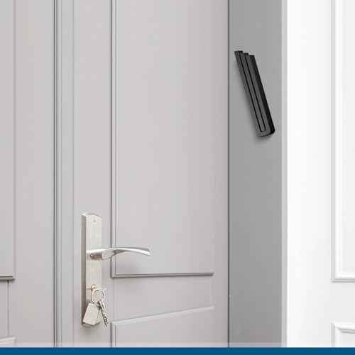Mezuzah Case ? Shin-Shaped Design Black Aluminum, up to 7" scroll ? Full Hebrew ? Shape ? Easy Peel & Stick to Install ? Waterproof Indoor/Outdoor Use ? Home Blessing & Protection (1, Black)