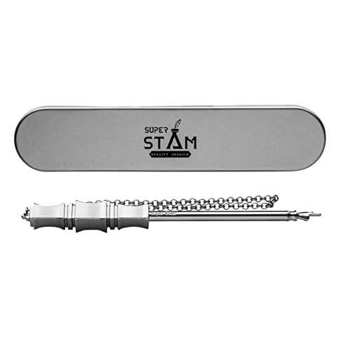 SUPER STAM Torah Book Pointer Yad Hand Pointer Silver Finish in Metal Gift Box Great bar bat Mitzvah Gift 17 cm with a 20cm Bead Charm