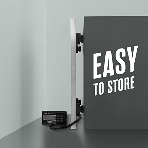 Houseables Shipping Scale, Platform Scale, Industrial, Heavy Duty, 400 LB, Weight Machine for Luggage, Packages, Postal, Floor, Commercial, Package, Business, Weighing, Large Platform, Digital, 22x18