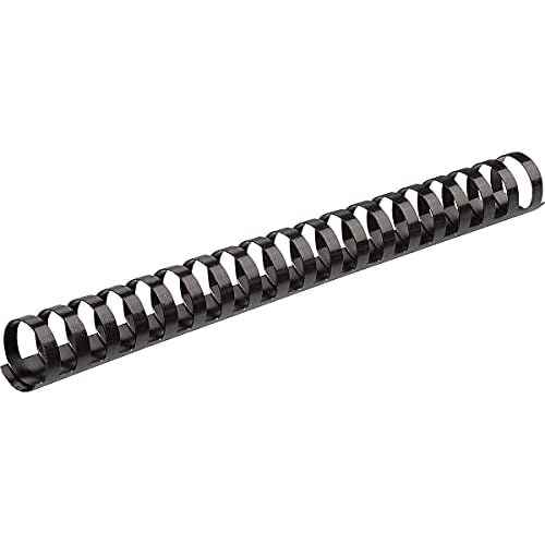 Fellowes Plastic Comb Binding Spines, 1 1/2 Inch Diameter, Black, 340 Sheets, 50 Pack (52368)