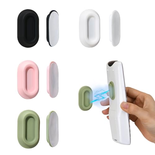 Magnetic Remote Control Holder Wall Mount - 4 Pcs No Drill Self-Adhesive Organizer for Air Conditioner & TV Remotes, Storage Caddy for Televisions Backside - Multicolor
