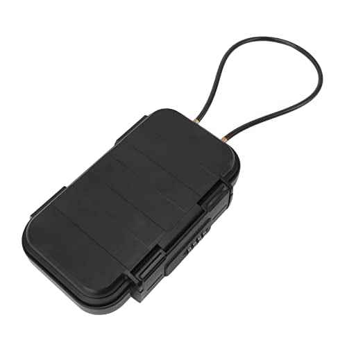 Portable Security Case, Combination Key Lock Box With Removable Chain - Mini Travel Box for Outdoor Use