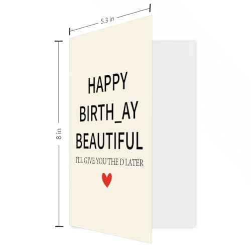 Funny Birthday Card for Wife from Husband, Best Gift for My Wife Birthday, Happy Wife Birthday Gift Ideas for Her, Sweet Birthday Card for Women Her Girlfriend