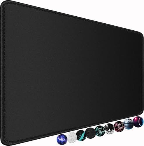 Naukay Large Gaming Mouse Pad 31.5x15.75in Black for Gaming & Office