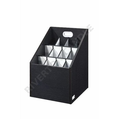 RIVERTON CANDLE & BATH for 12-Slot Wooden Large File Vertical Blueprint Architectural Roll File Storage Cabinet, Black