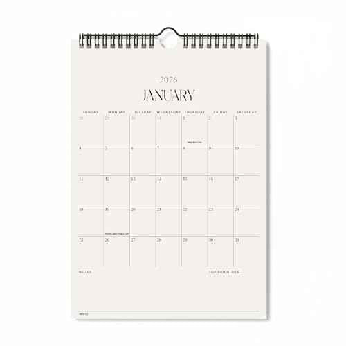 Jotsome Wall Calendar 2025-2026, Monthly Wall Calendar From Now to December 2026 11x8.5 inch for Home and Office, Easy Planning