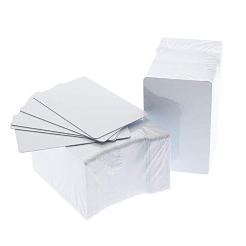 200 Pack Premium Blank PVC ID Cards CR80 30 Mil White - Compatible with Most Printers