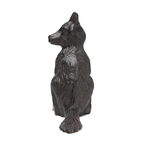 BRASSTAR Cast Iron Animal Door Stopper Fox Shape Heavy Duty Door Window Holder Home Office Shop Farm Manor Decoration Utility Tool TQGJPT515