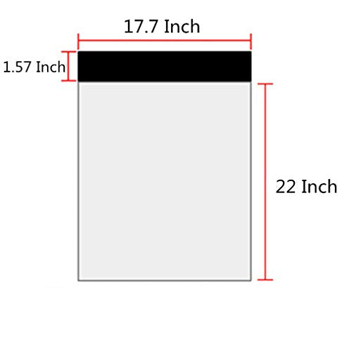 White 17.7 x 22 Inch Self-Sealing Poly Mailers - 10 Pack, Heavy Duty Shipping Bags