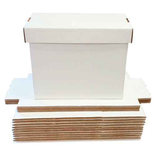Max Protection (4) SHORT Comic Storage Boxes - Each box Holds 150-175 Comic Books - White