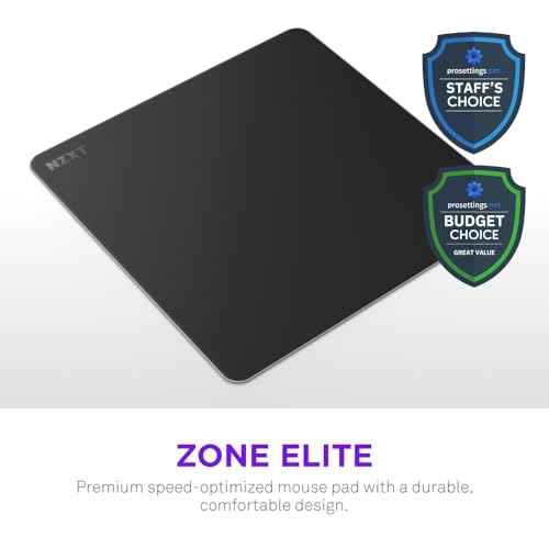 NZXT Zone Elite - Premium XXL Gaming Mouse Pad - Ultra-Smooth Nano-Knit Cloth Surface - Optimized for Speed and Control - Spill-Resistant, Soft Foam Base, Reinforced Low-Profile Stitching - Black