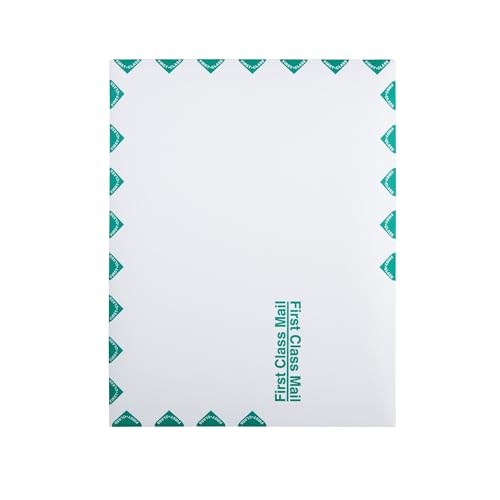 10x13 First Class Catalog Envelopes with Self-Sealing Closure, White Wove, 100 Pack