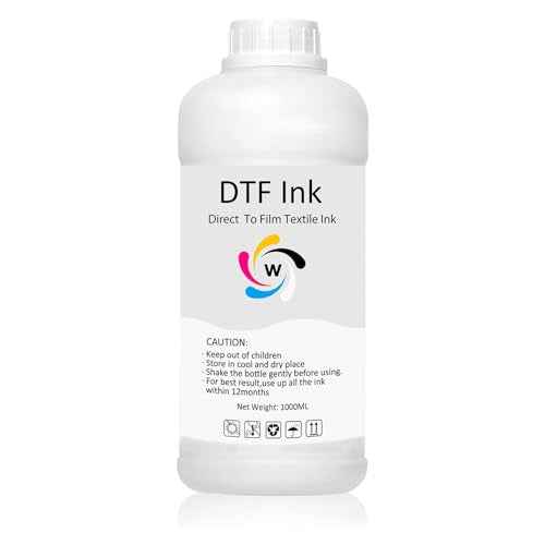 White DTF Ink 1000ML for DTF Printer Printhead L1800 ET-8550 P800 R1390 XP15000 XP600 DX5 i3200, High Fluidity Sediment-Free Premium DTF Transfer Ink for Heat Transfer Film T-Shirt Printing