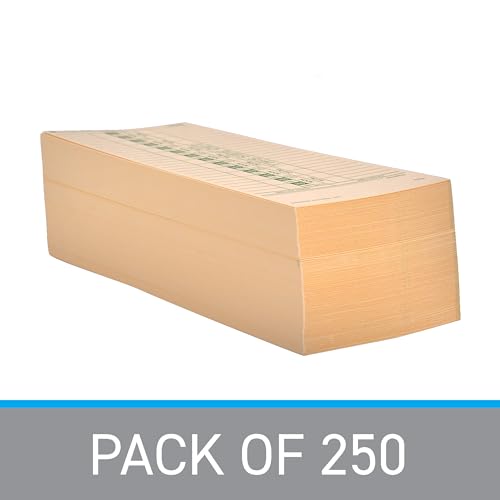 SSWBasics Employee Time Cards - Weekly Punch Cards, Pack of 250