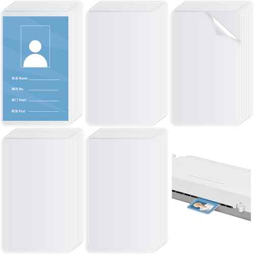 800 Pack 5mil 2.25¡°x3.75" Thermal Laminating Pouches Badge Laminate Pouches Clear Laminated Luggage Tags Printable Laminated Paper Sheet for Business Permits Cards