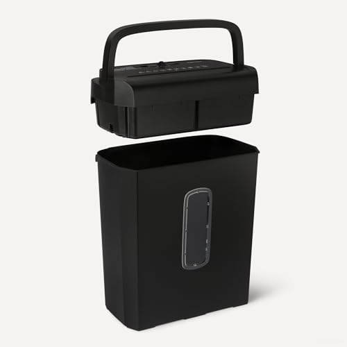 Amazon Basics Cross Cut 6-Sheet High Security Shredder, 3.7 Gallon, Auto Shut-Off for Home