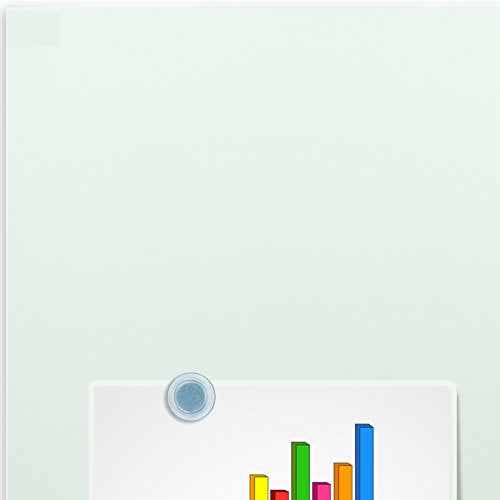 VIZ-PRO Magnetic Glass Whiteboard/Dry Erase Board, 48 X 36 Inches, Frameless