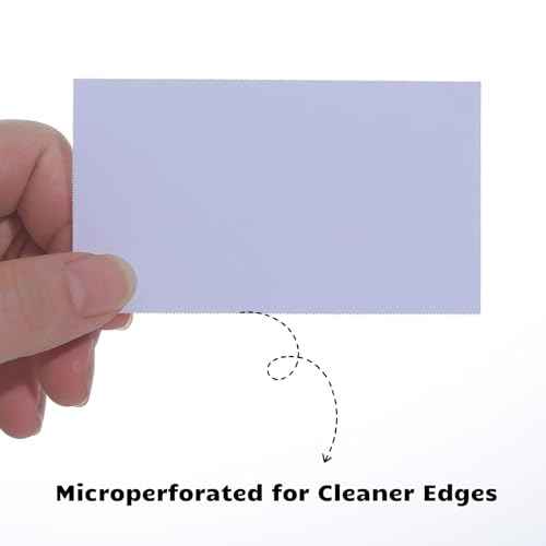 250 Piece Blank Printable Business Cards 3.5 x 2, Perforated Card Stock Paper for Inkjet and Laser Printers, 10 Cards Per Sheet - (White)