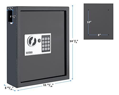 Durabox 40-Key Wall Mounted Key Safe with Digital Lock - Dark Grey